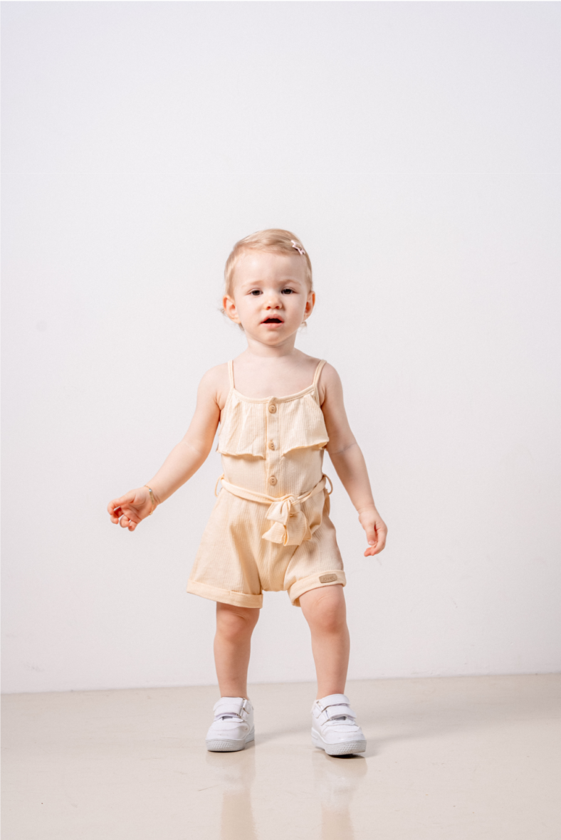 Combishort bébé fille en coton